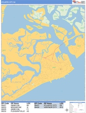 Atlantic City Digital Map Basic Style